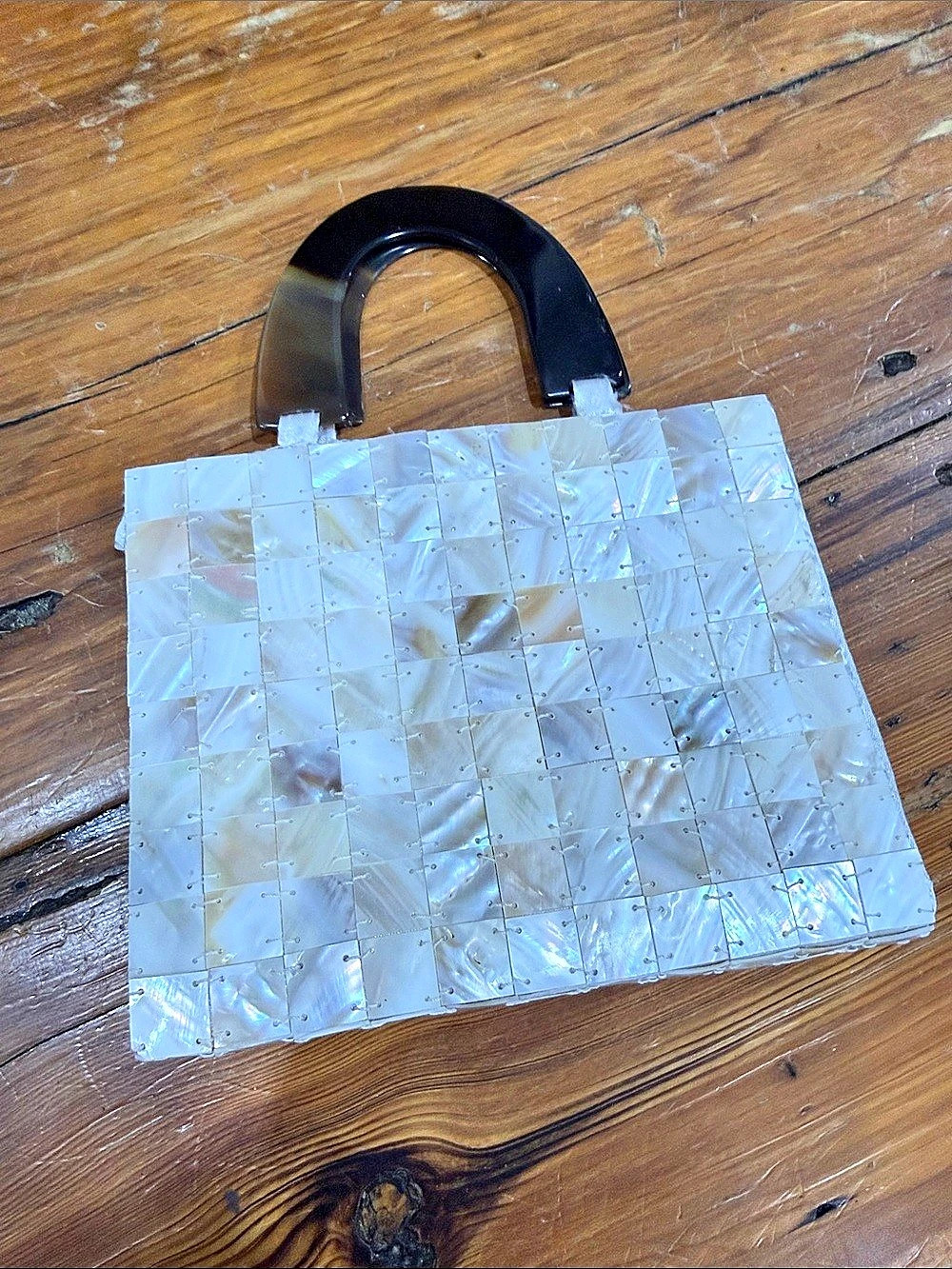 Mother-of-Pearl Shell Mini Clutch Purse